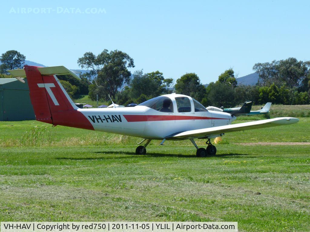 VH-HAV, 1979 Piper PA-38-112 Tomahawk Tomahawk C/N 38-79A0783, Piper Tomahawk VH-HAV at Lilydale