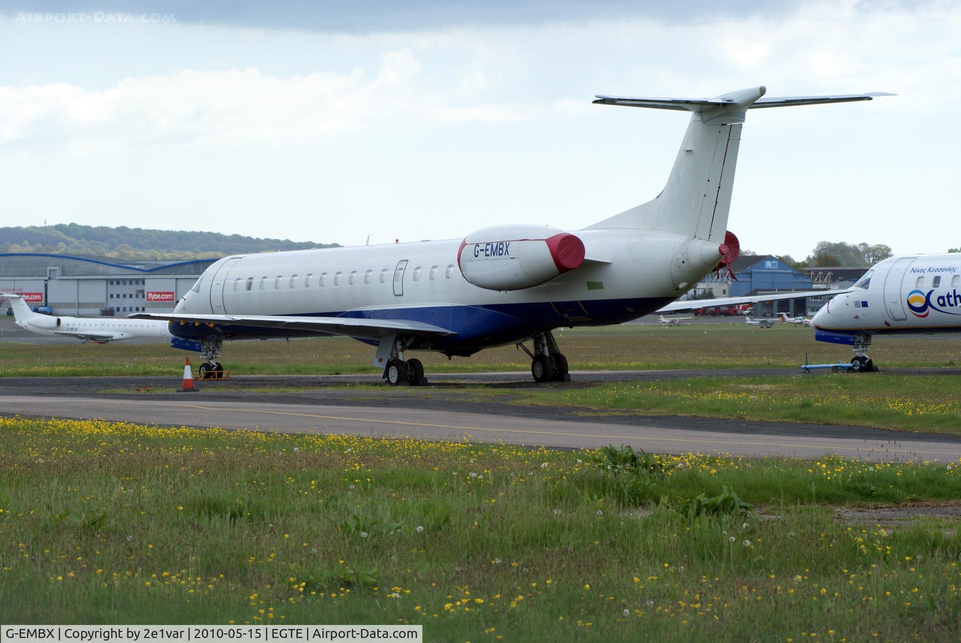 G-EMBX, 2002 Embraer EMB-145EU (ERJ-145EU) C/N 145573, Awaiting a new owner at Exeter
