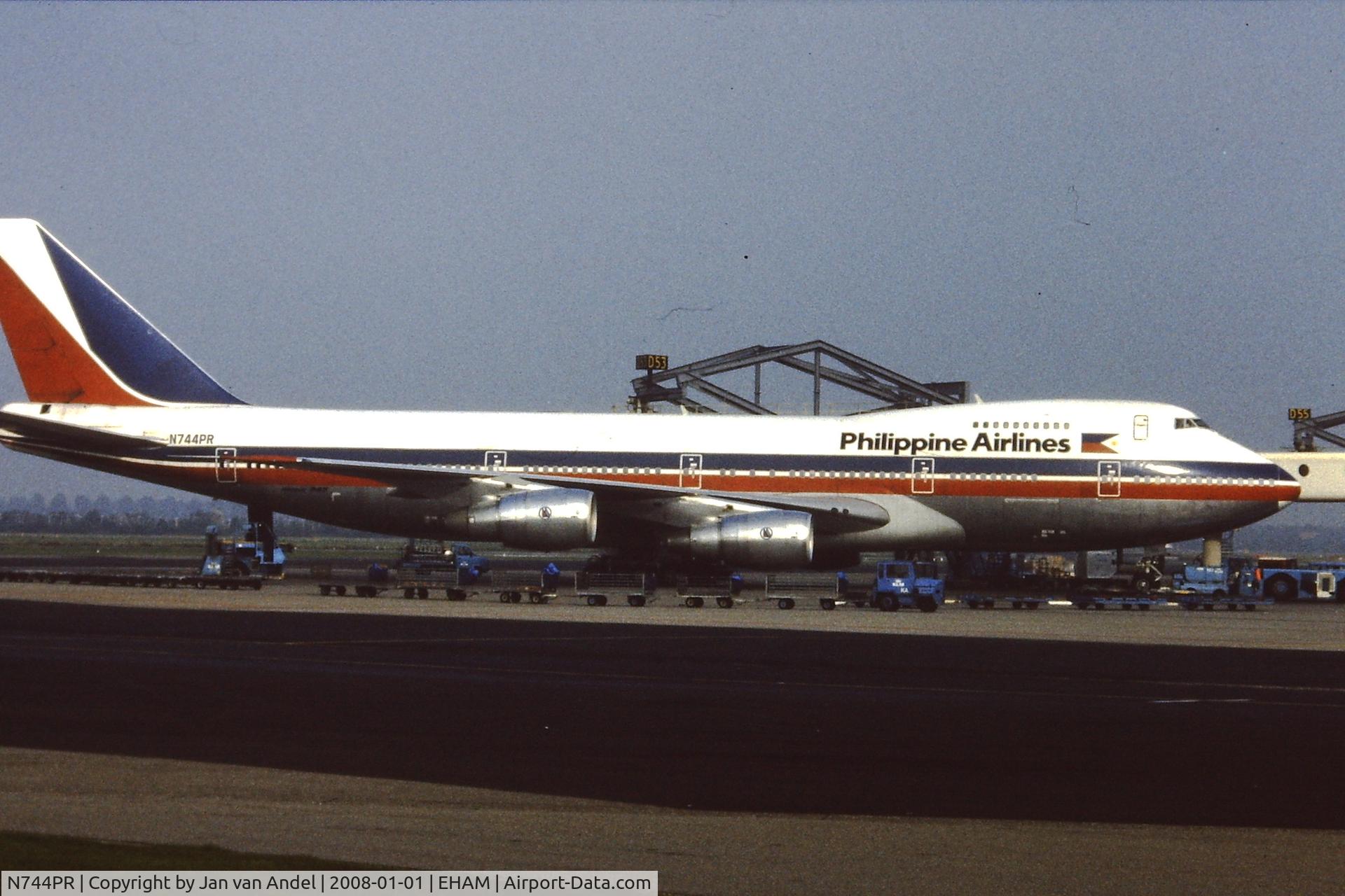 N744PR, 1980 Boeing 747-2F6B C/N 22382, PAL B747-2F6B   Schiphol Amsterdam
Early 1980 's