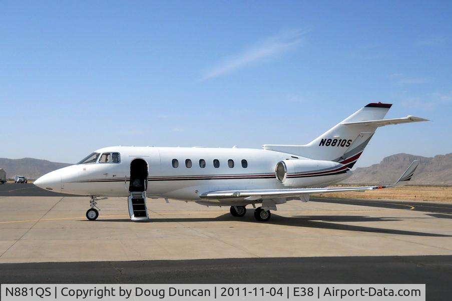 N881QS, 2008 Hawker Beechcraft Corp HAWKER 900XP C/N HA-0050, Seen on the ramp at Alpine-Casparis Airport in Alpine, Texas.