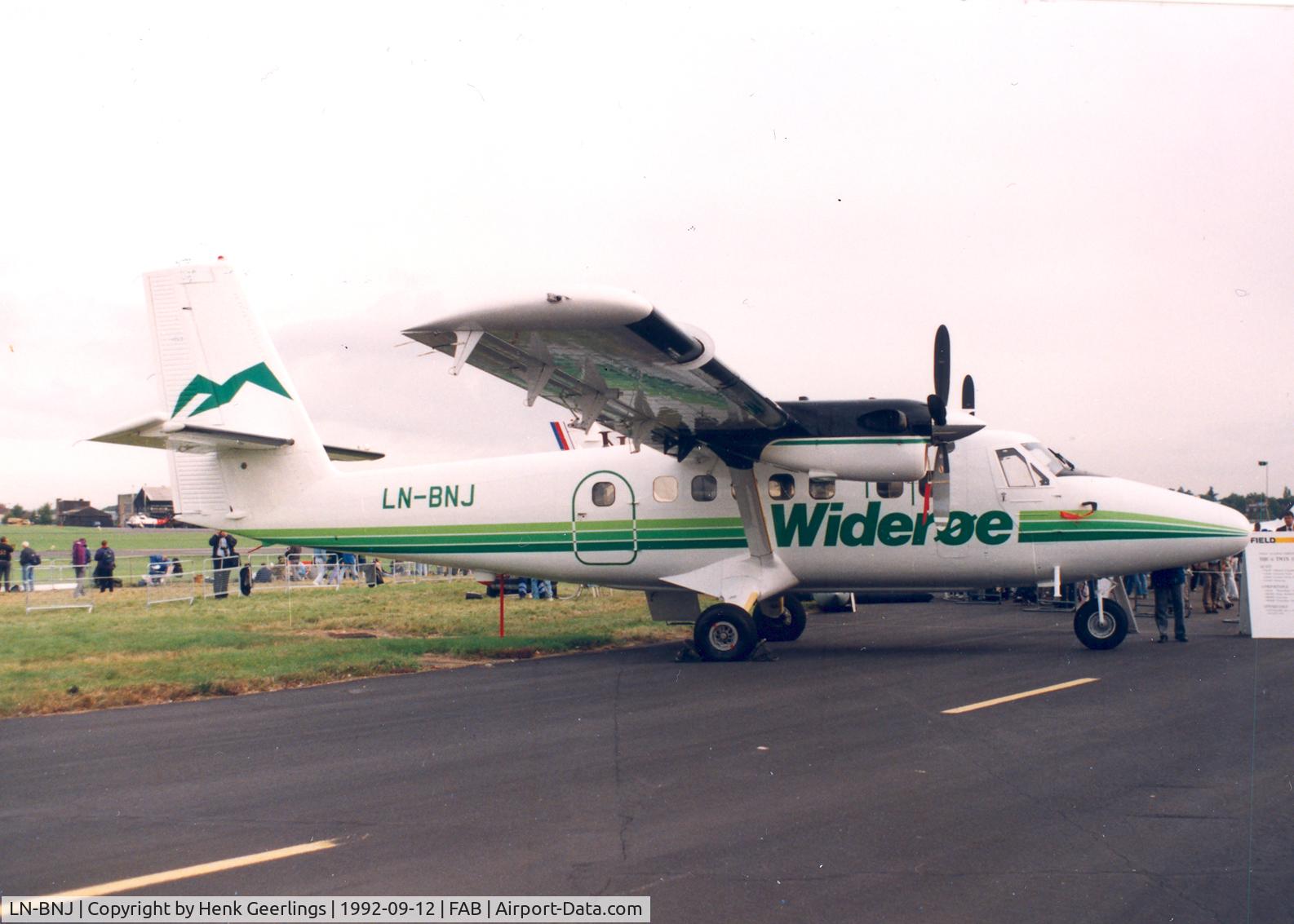 LN-BNJ, 1975 De Havilland Canada DHC-6-300 Twin Otter C/N 445, Wideroe , Farnborough Air Show
