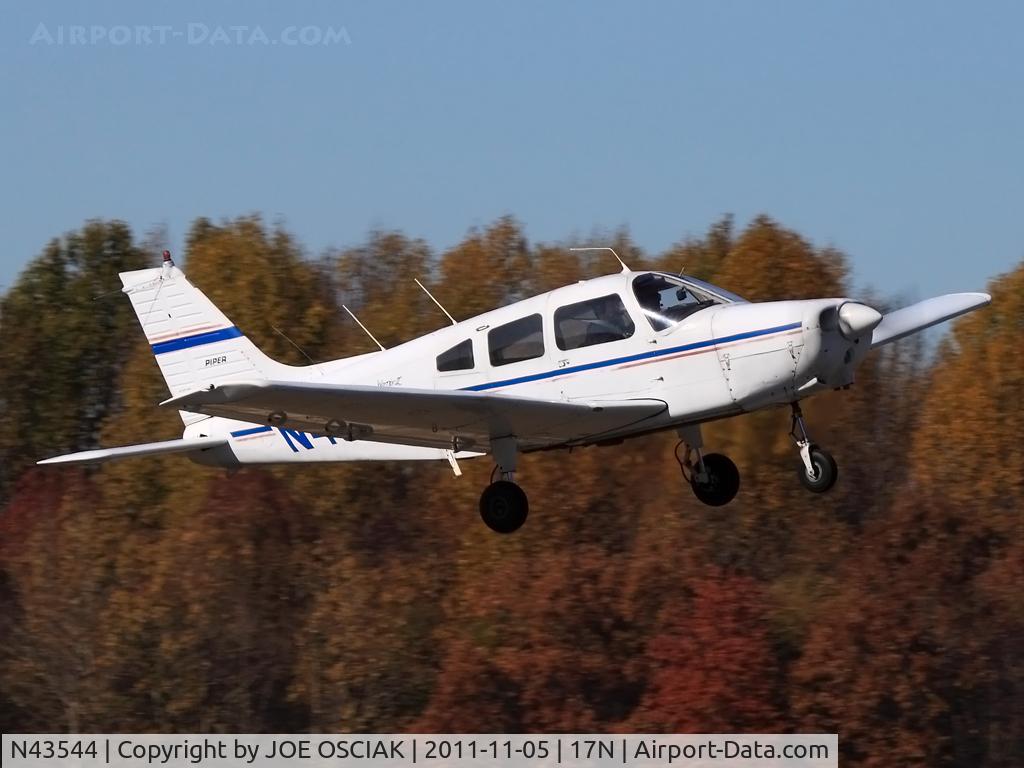 N43544, 1974 Piper PA-28-151 C/N 28-7415520, Leaving Cross Keys