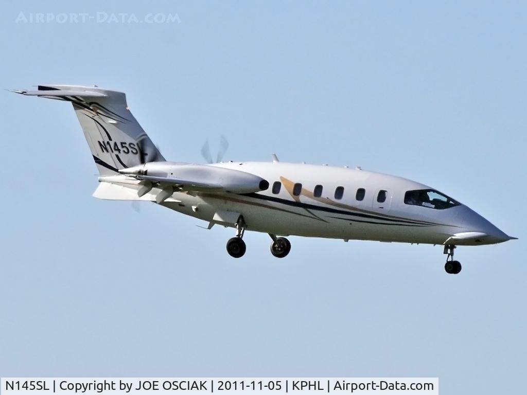 N145SL, 2004 Piaggio P-180 Avanti C/N 1093, Arriving in Philly