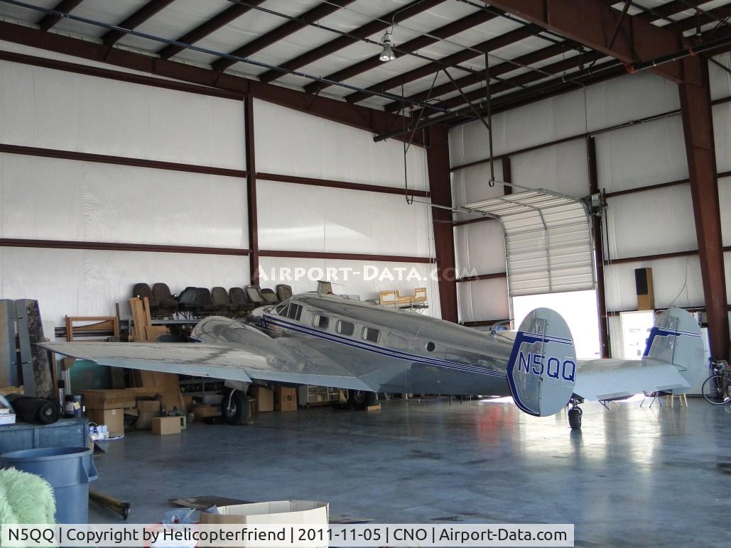 N5QQ, 1946 Beech D18S C/N A-223, Parked in her hanger