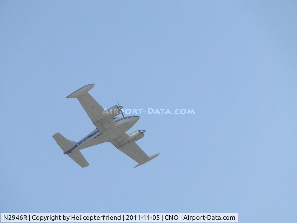 N2946R, 1962 Cessna 310G C/N 310G0146, Flying over runway 26R