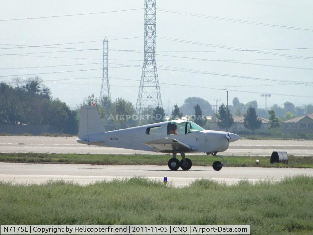 N7175L, 1974 Grumman American AA-1B Trainer C/N AA1B-0455, Rolling out after landing on runway 26R