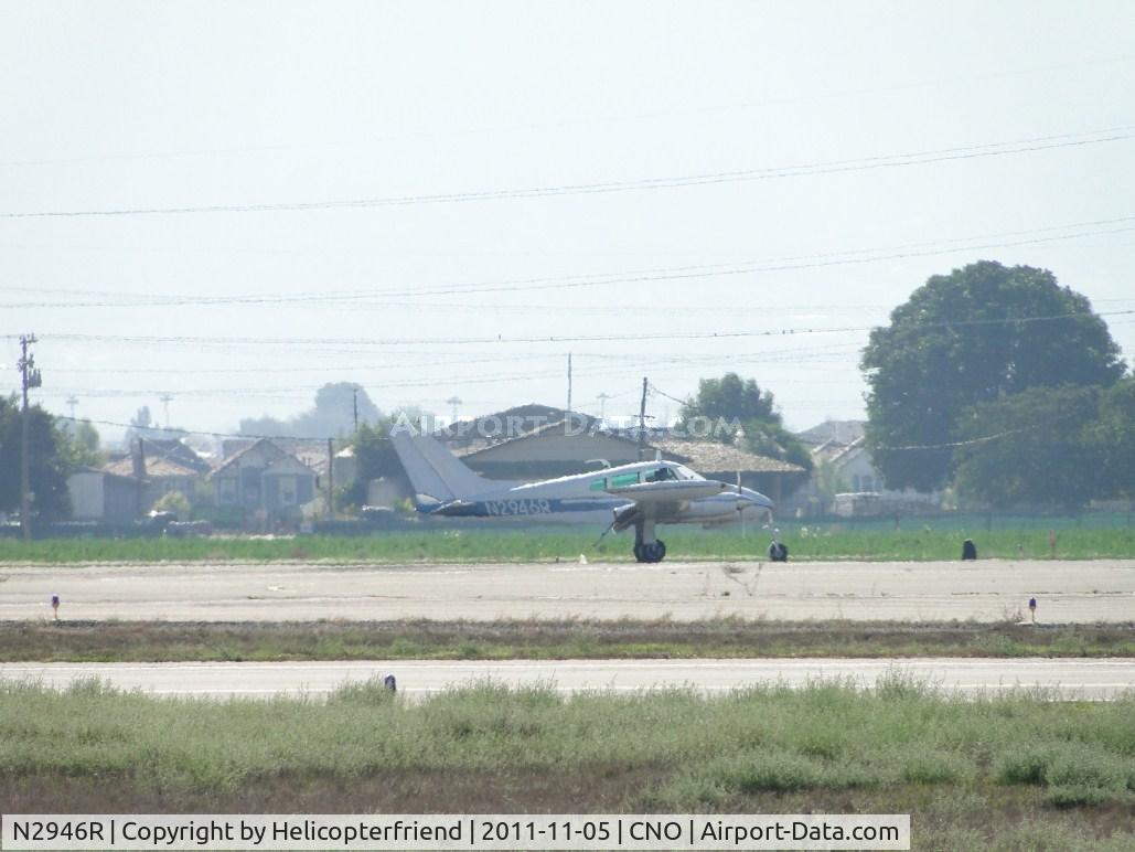 N2946R, 1962 Cessna 310G C/N 310G0146, Rolling out after landing on runway 26L