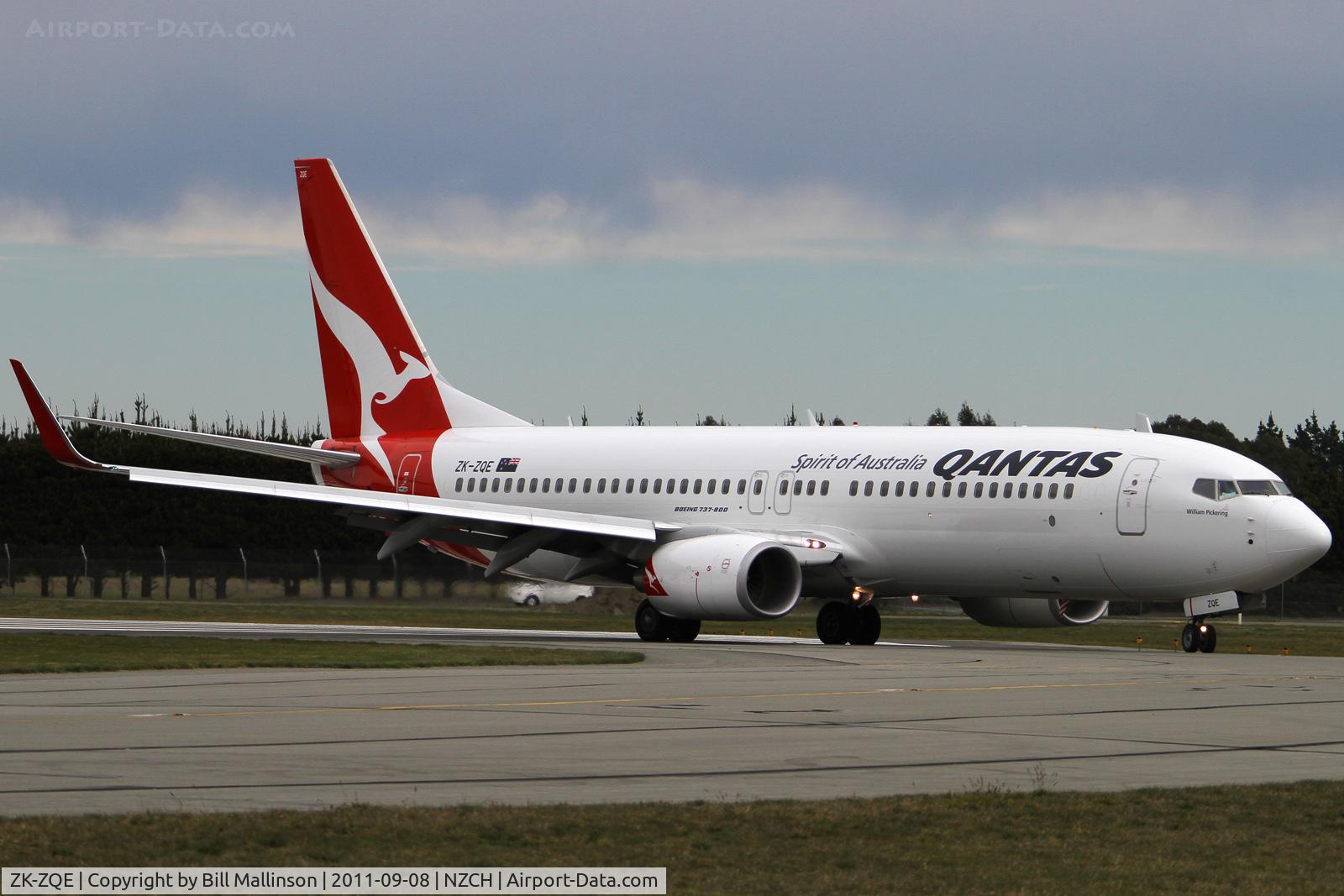 ZK-ZQE, 2011 Boeing 737-838 C/N 34185, taxi from 29 arrival