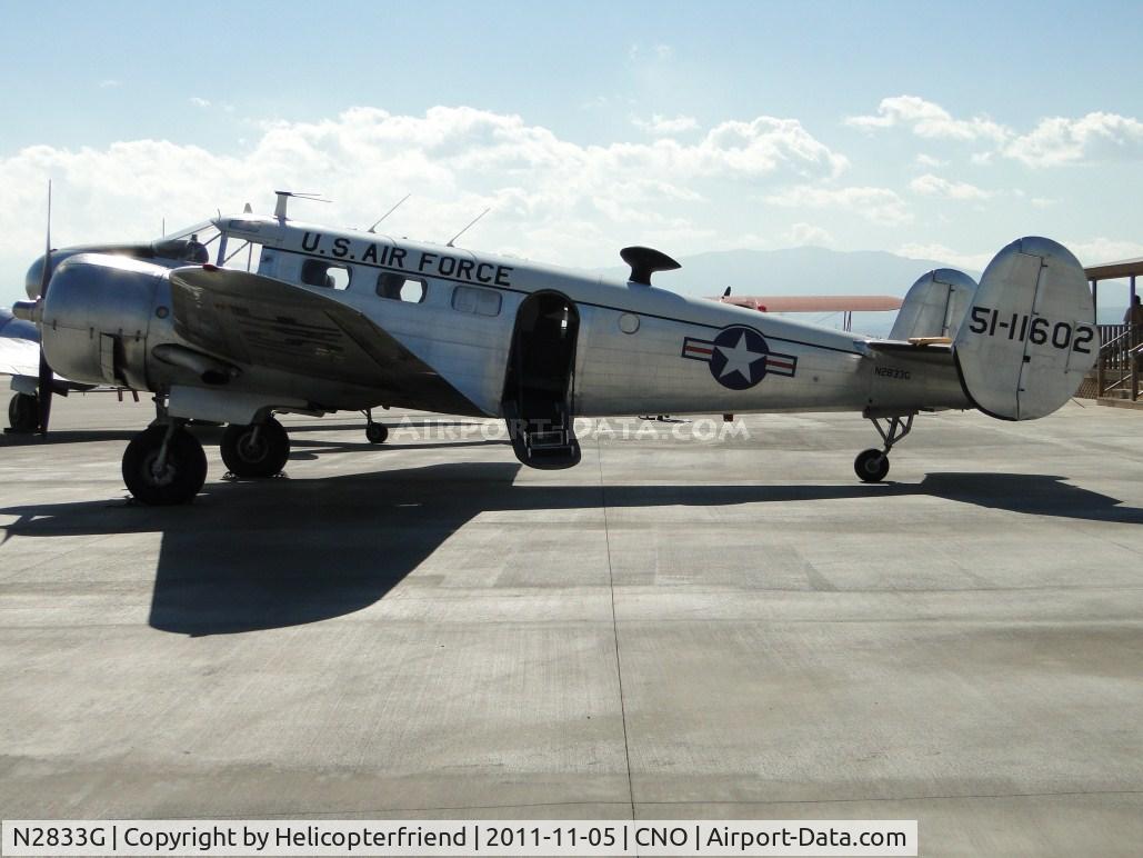 N2833G, 1951 Beech C-45H Expeditor C/N AF-159, Parked in static display area near Flying Tiger Aviation