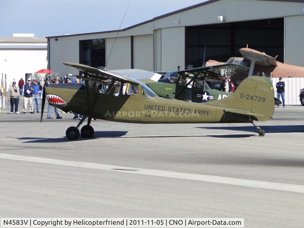 N4583V, 1957 Cessna O-1E Bird Dog C/N 24729, Parked at Plane's of Fame static display area