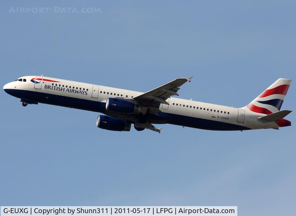 G-EUXG, 2004 Airbus A321-231 C/N 2351, On take off...