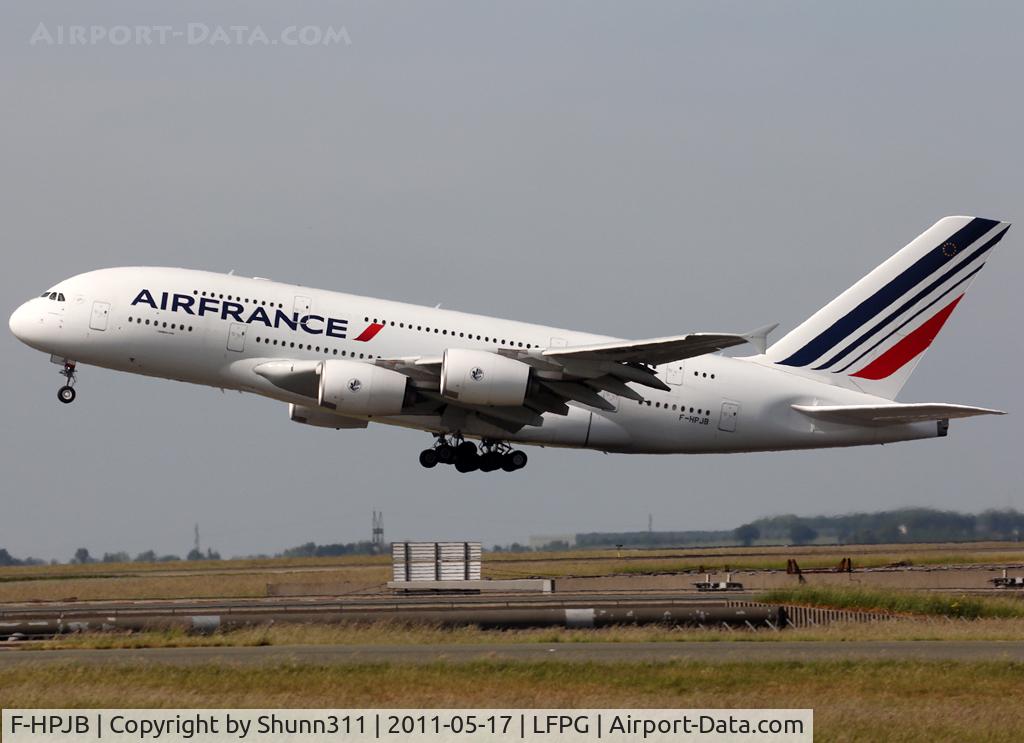 F-HPJB, 2009 Airbus A380-861 C/N 040, On take off...