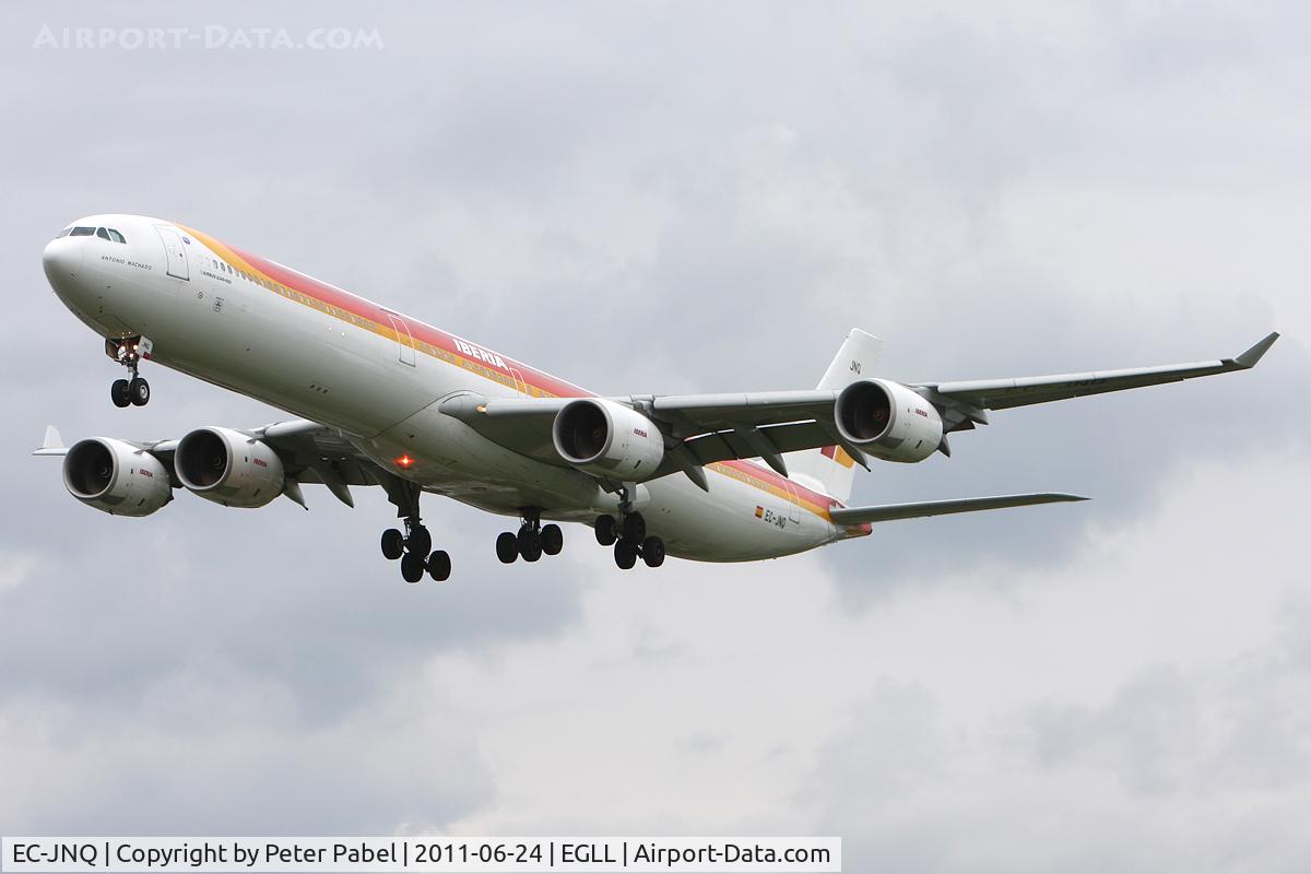 EC-JNQ, 2005 Airbus A340-642 C/N 727, EGLL Trip