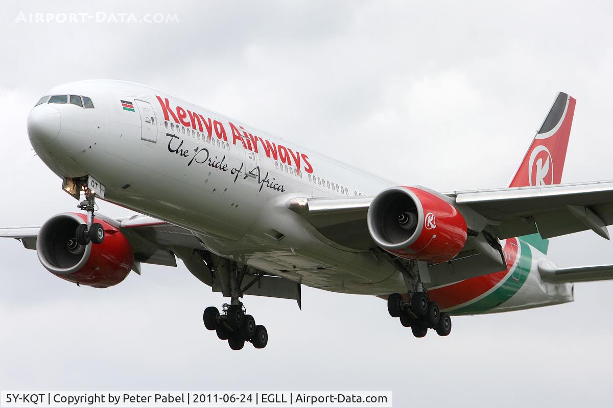 5Y-KQT, 2005 Boeing 777-2U8/ER C/N 33682, EGLL Trip