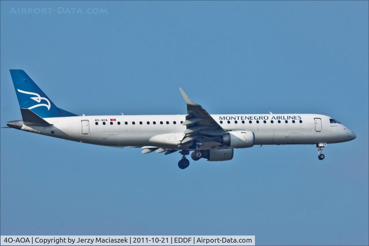 4O-AOA, 2008 Embraer 195LR (ERJ-190-200LR) C/N 19000180, Embraer 195-200LR