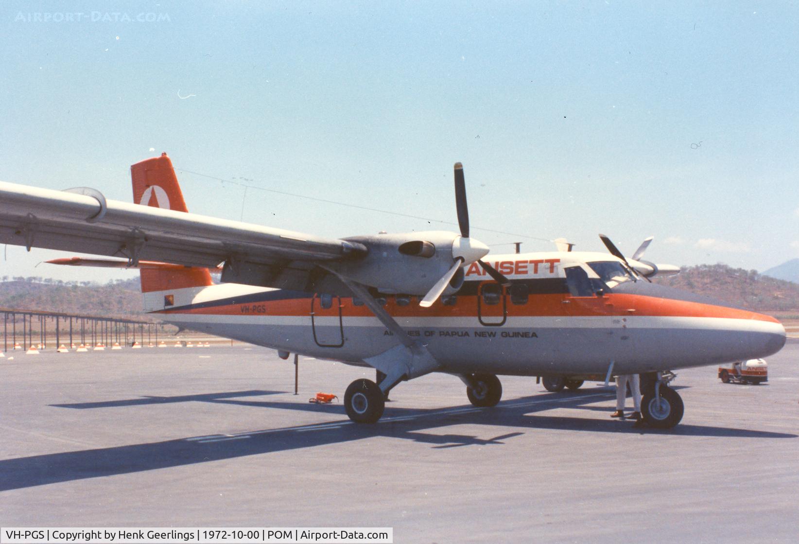 VH-PGS, 1969 De Havilland Canada DHC-6-300 Twin Otter C/N 269, Ansett
