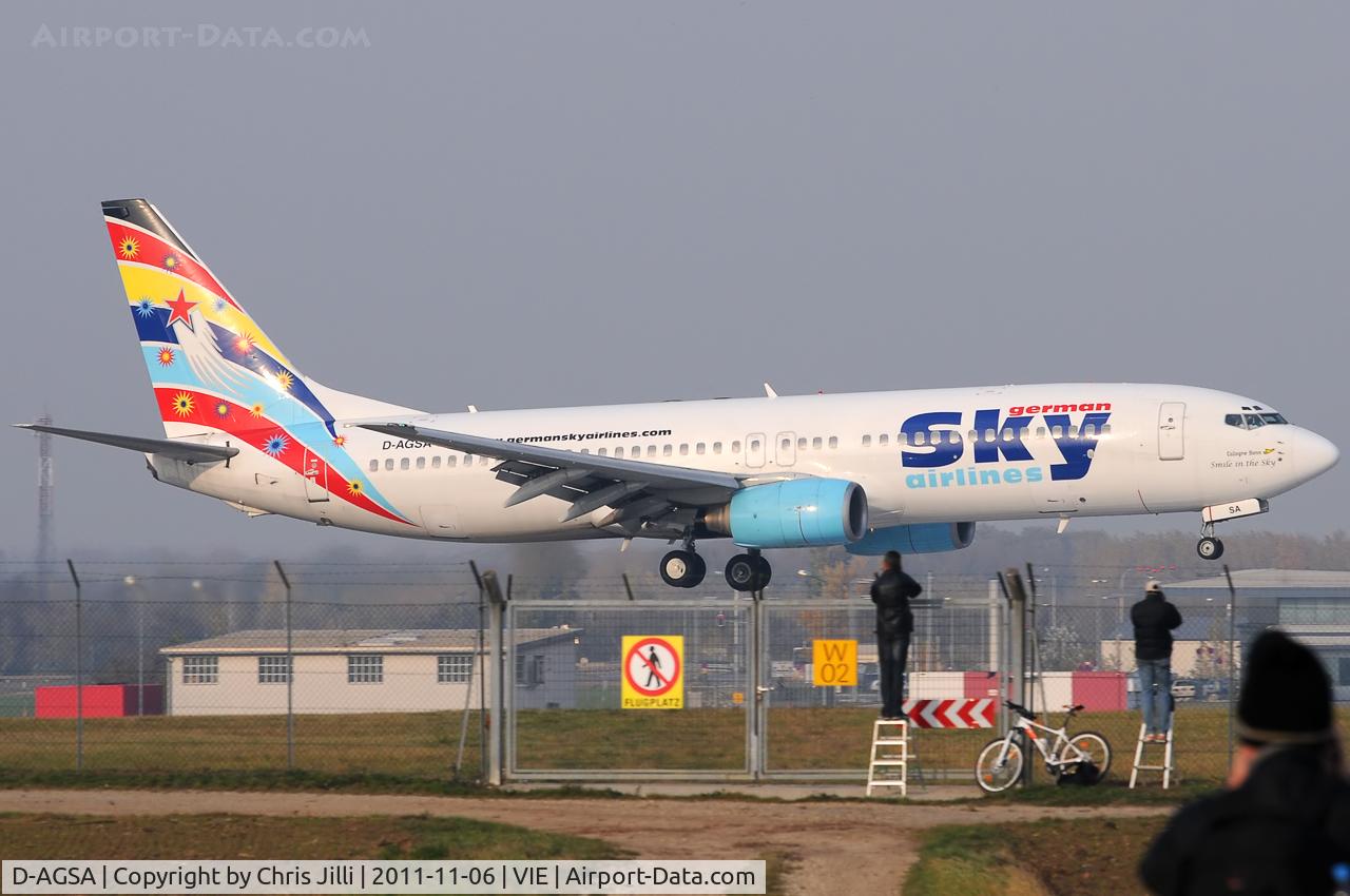 D-AGSA, 2000 Boeing 737-883 C/N 28323, German Sky Airlines