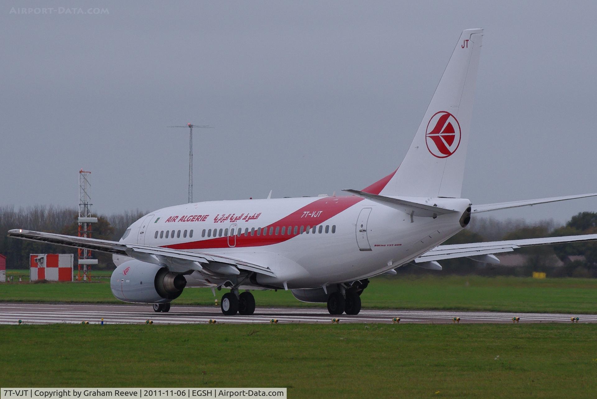 7T-VJT, 2002 Boeing 737-6D6 C/N 30546, About to depart after repsray.