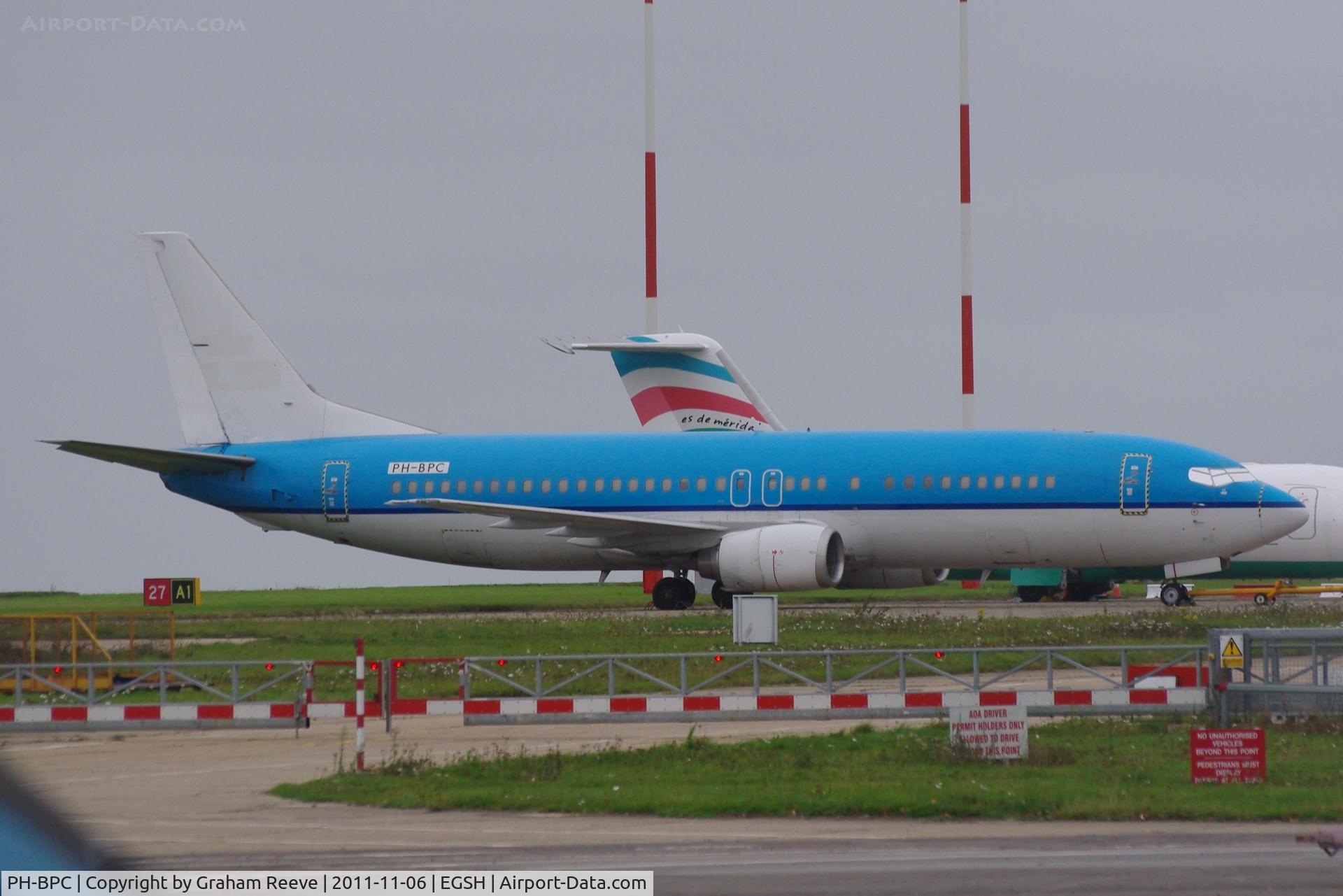 PH-BPC, 1989 Boeing 737-4Y0 C/N 24468, Parked at Norwich.
