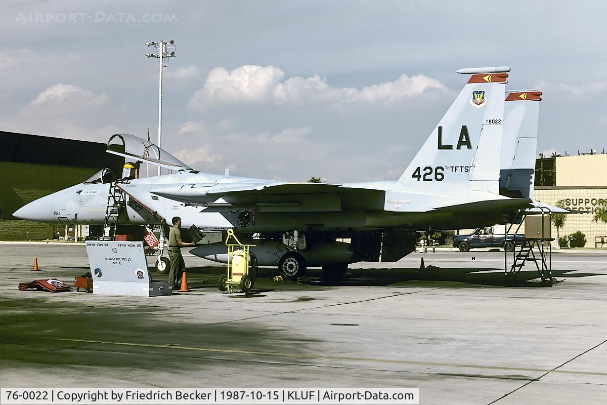 76-0022, 1977 McDonnell Douglas F-15A Eagle C/N 0201/A174, maintenance work during the training missions