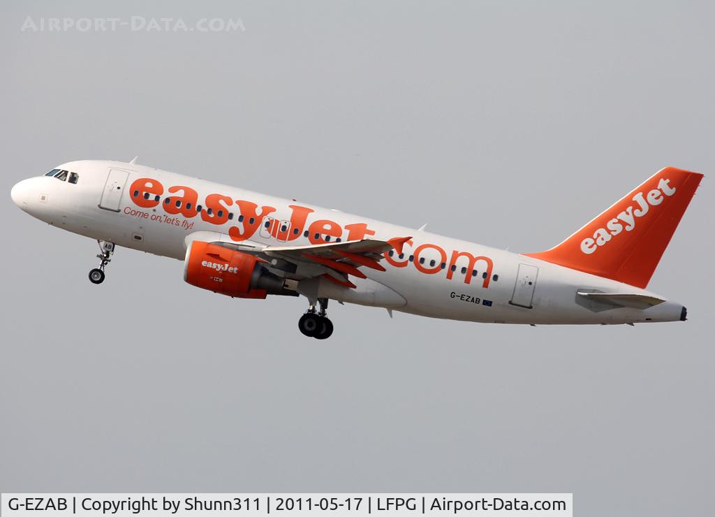 G-EZAB, 2006 Airbus A319-111 C/N 2681, On take off...