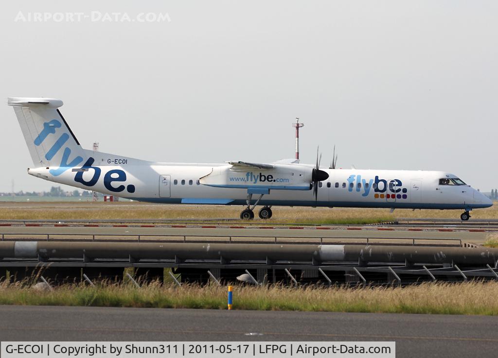 G-ECOI, 2008 De Havilland Canada DHC-8-402Q Dash 8 C/N 4224, Taxiing to the Terminal...