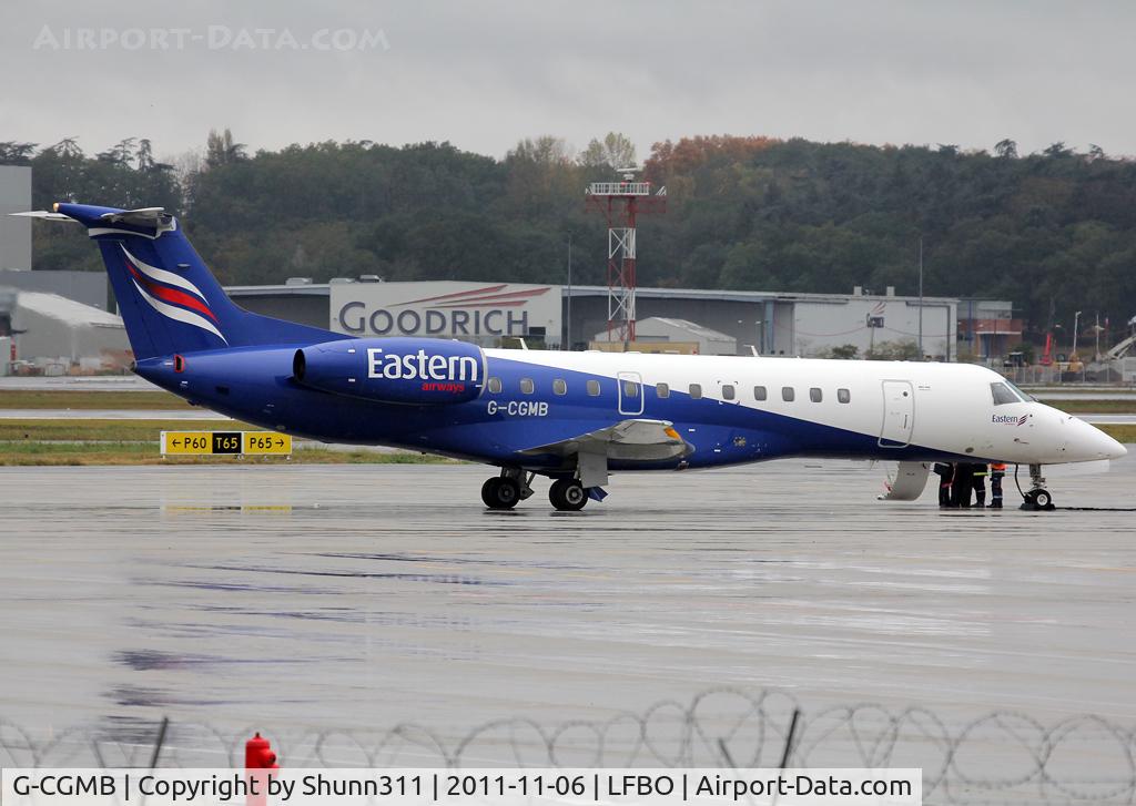 G-CGMB, 2000 Embraer ERJ-135ER (EMB-135ER) C/N 145189, Parked near the control Tower after emergency landing due to technical problems...