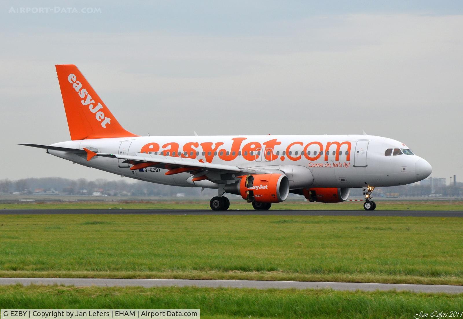 G-EZBY, 2007 Airbus A319-111 C/N 3176, easyJet