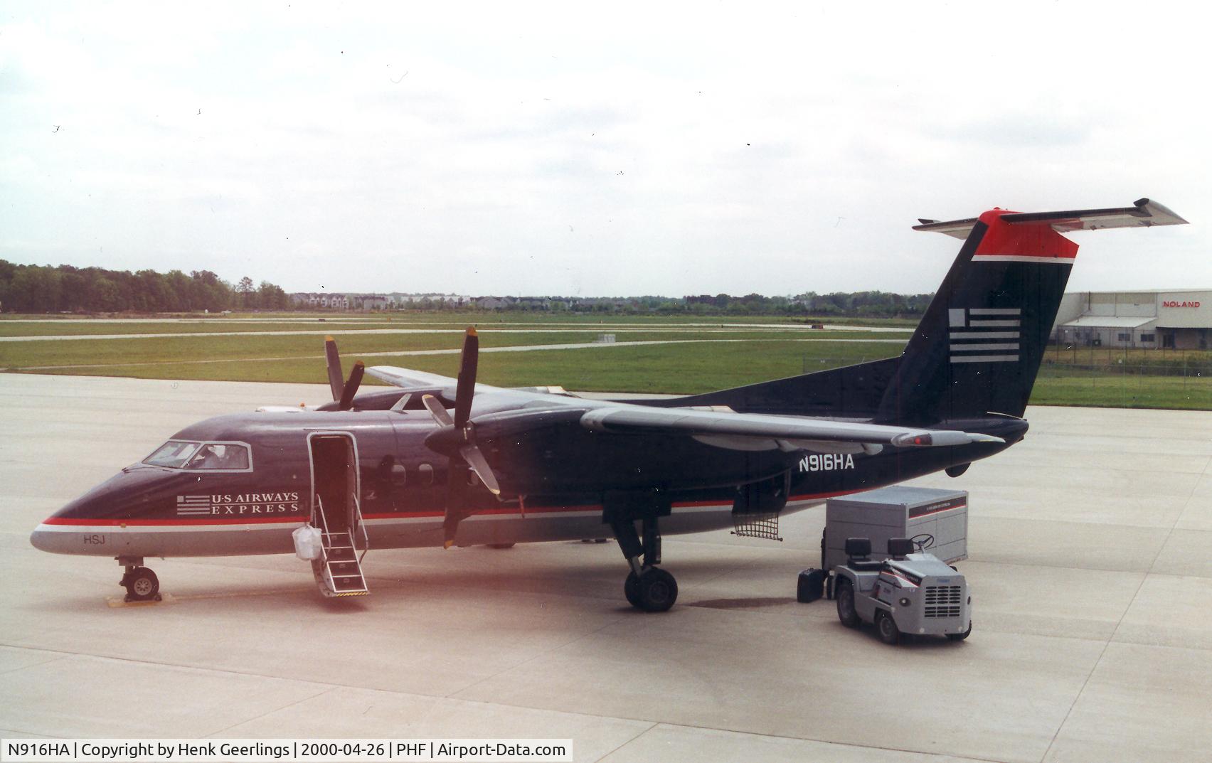 N916HA, 1987 De Havilland Canada DHC-8-102 Dash 8 C/N 072, US Airways Express