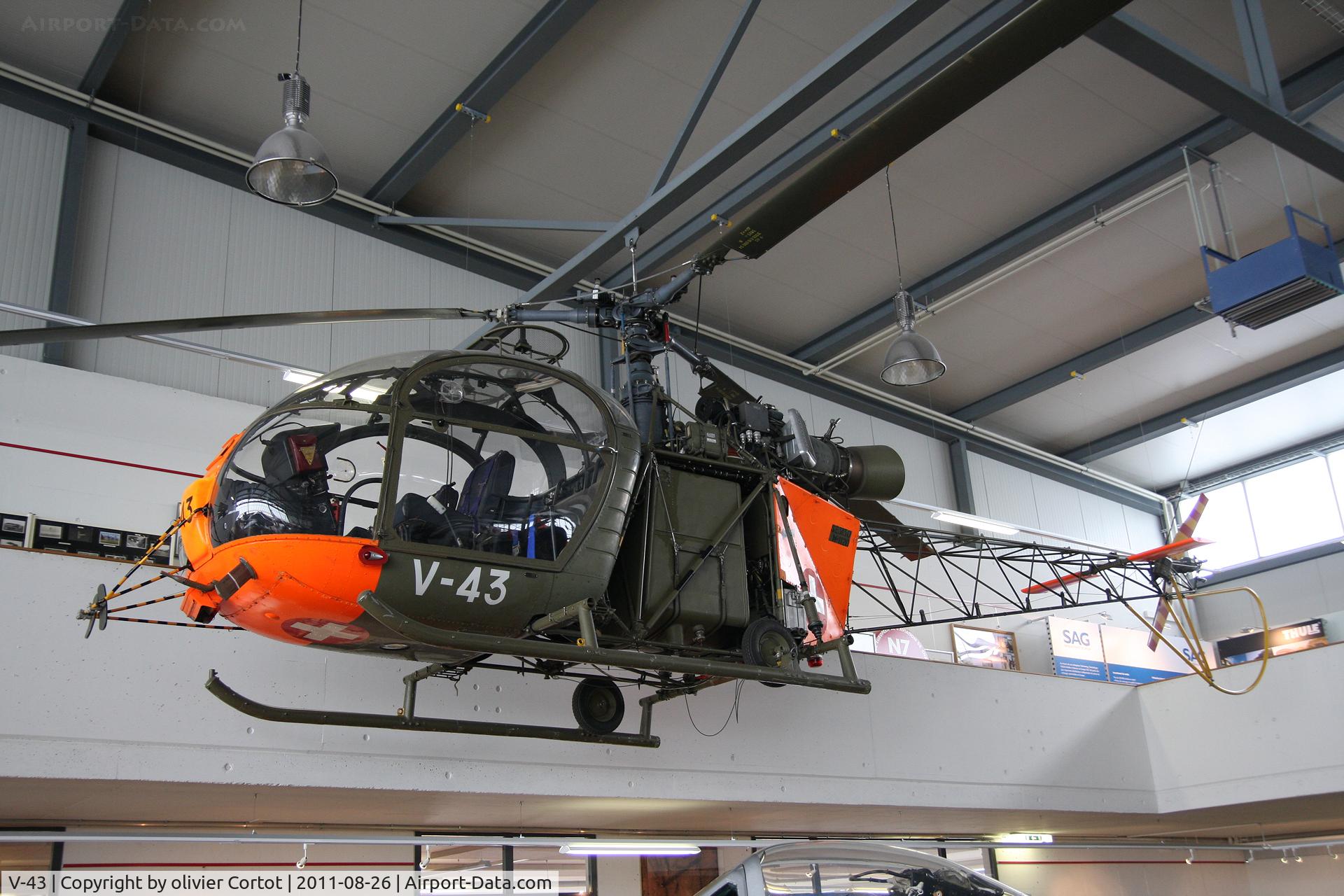 V-43, Aerospatiale SA 3130 Allouette II C/N 1120, Payerne museum