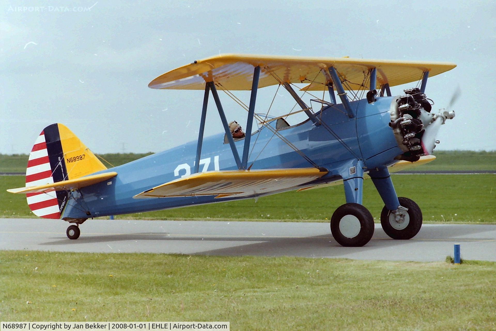 N68987, 1942 Boeing PT-13D Kaydet (E75) C/N 75-5053, Lelystad Airport