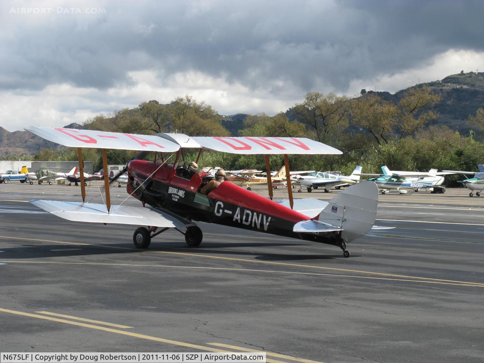 N675LF, 1944 De Havilland DH-82A Tiger Moth II C/N 86572, 1944 DeHavilland DH 82A TIGER MOTH, DeHavilland GIPSY MAJOR in-line inverted air-cooled 135 Hp, S-turns taxi to Rwy 22