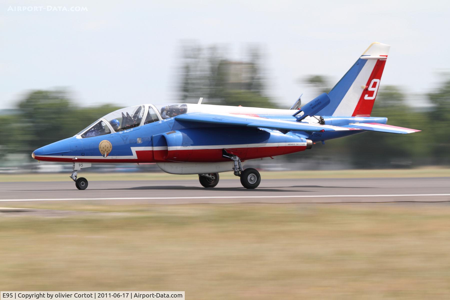 E95, Dassault-Dornier Alpha Jet E C/N E95, Landing at Saint Dizier french AFB