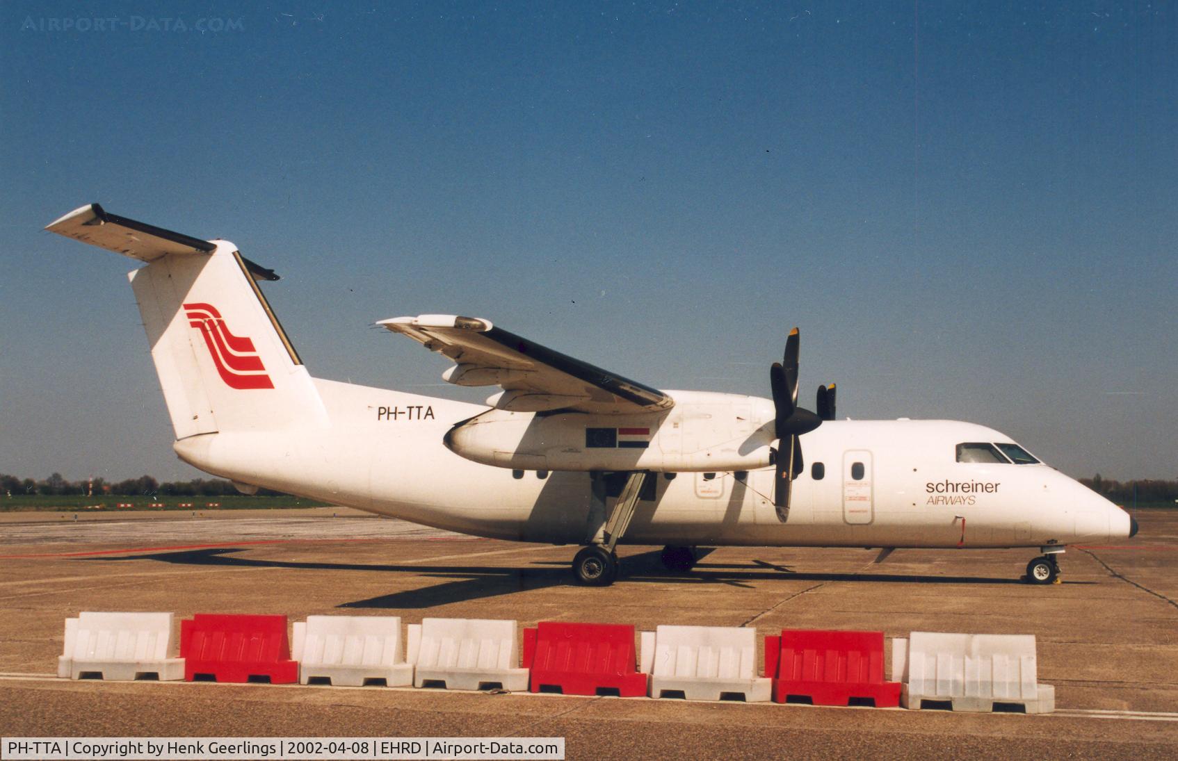 PH-TTA, 1990 De Havilland Canada DHC-8-102 Dash 8 C/N 237, Transtravel Airlines. Flights operated by Schreiner Airways
