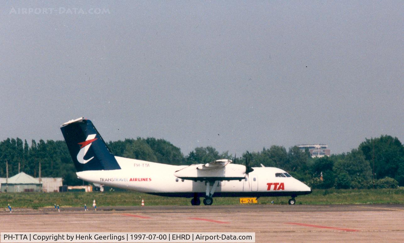 PH-TTA, 1990 De Havilland Canada DHC-8-102 Dash 8 C/N 237, Transtravel Airlines , new cs. Flts operated by Schreiner Airways