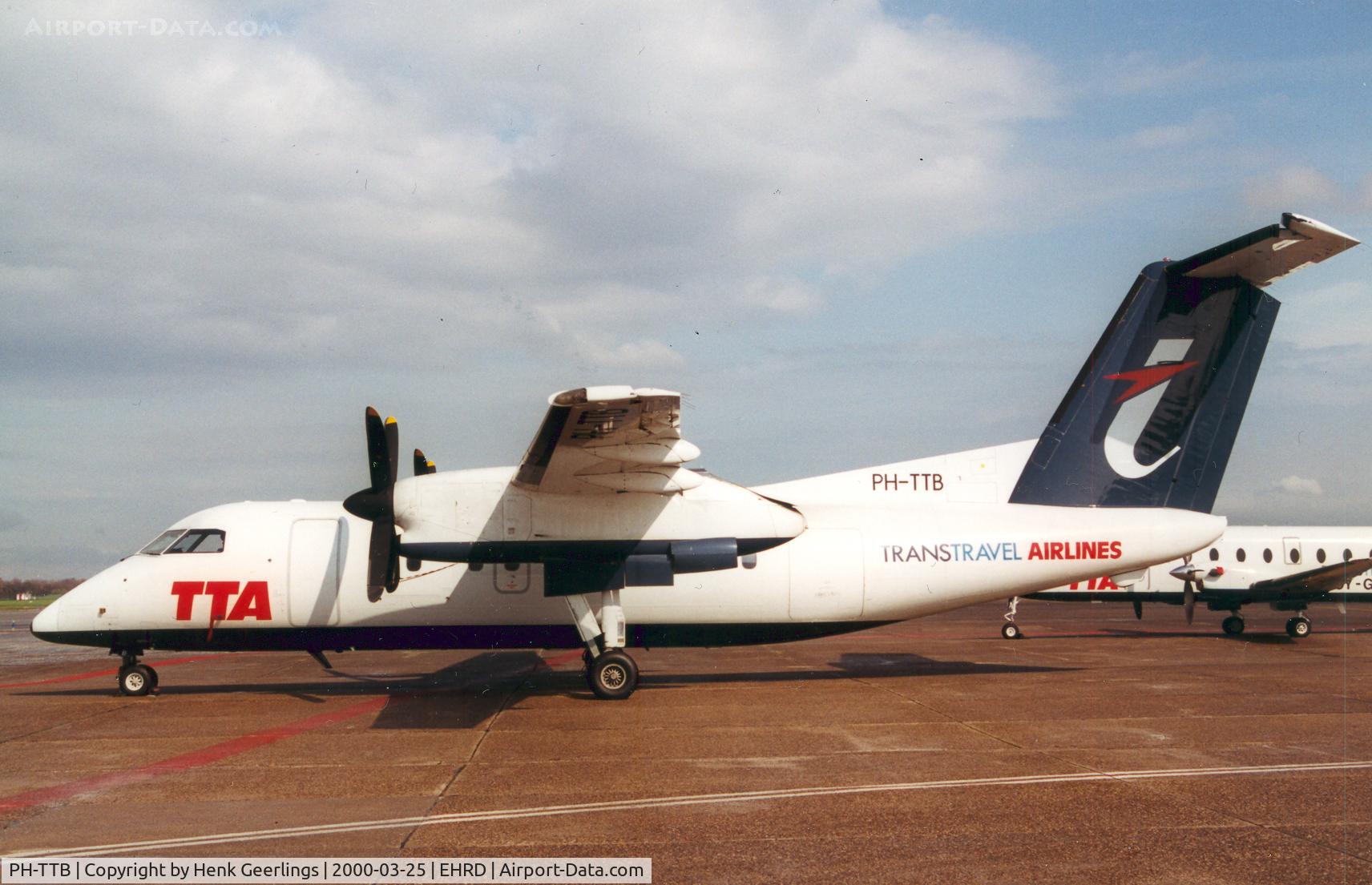 PH-TTB, 1990 De Havilland Canada DHC-8-102 Dash 8 C/N 241, Transtravel Airlines