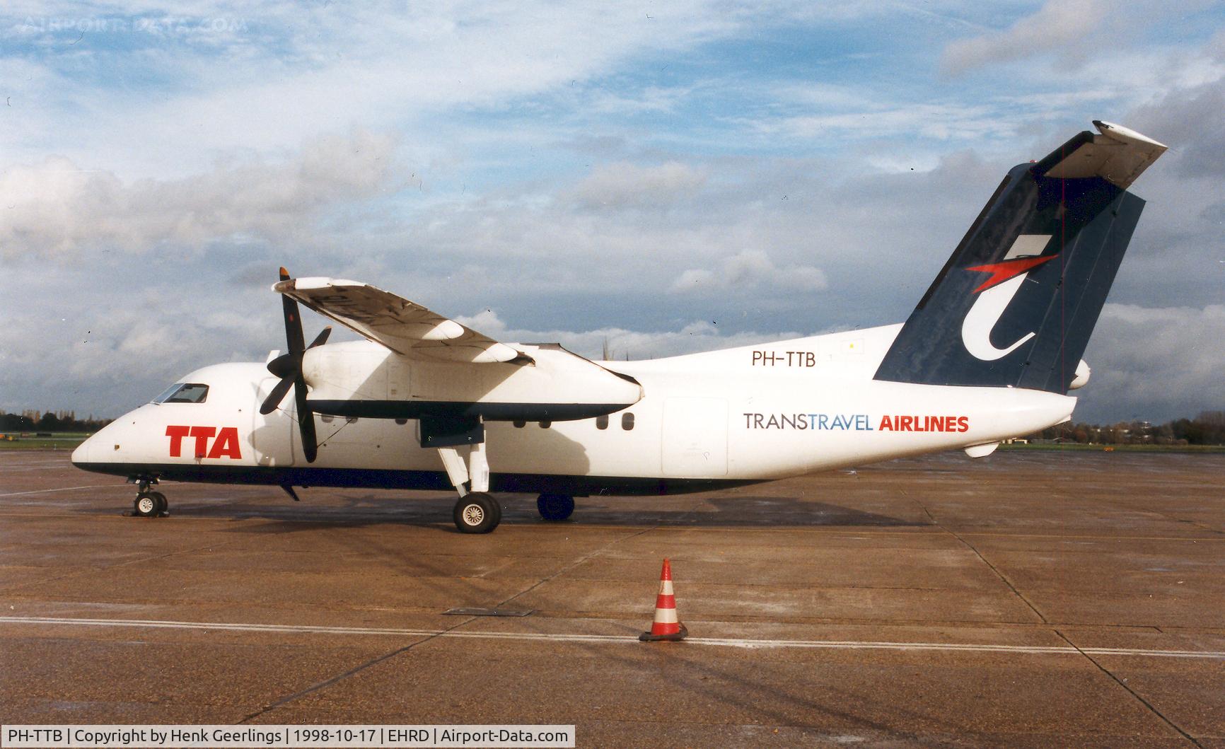 PH-TTB, 1990 De Havilland Canada DHC-8-102 Dash 8 C/N 241, Transtravel Airlines