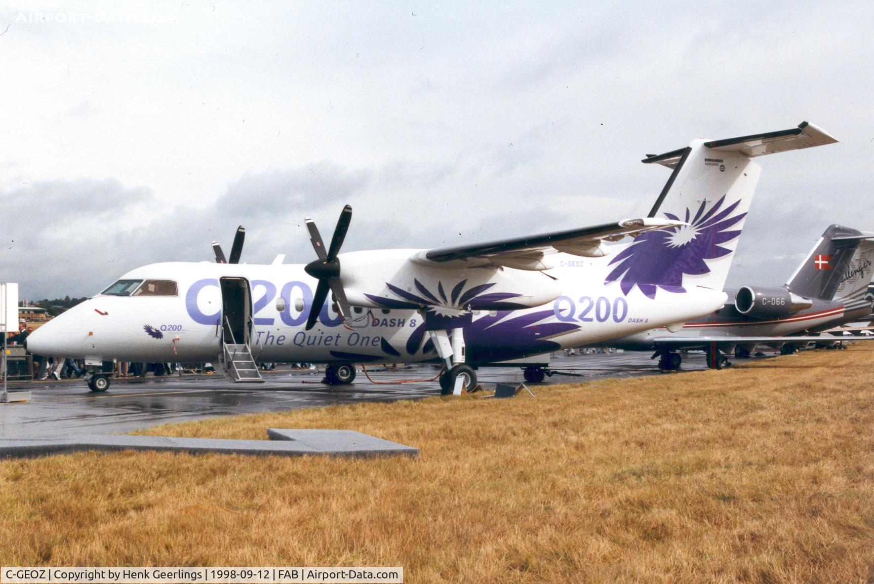 C-GEOZ, 2002 De Havilland Canada DHC-8-402Q Dash 8 C/N 4067, De Havilland Canada Q200 at Farnborough Airshow Sep 1998