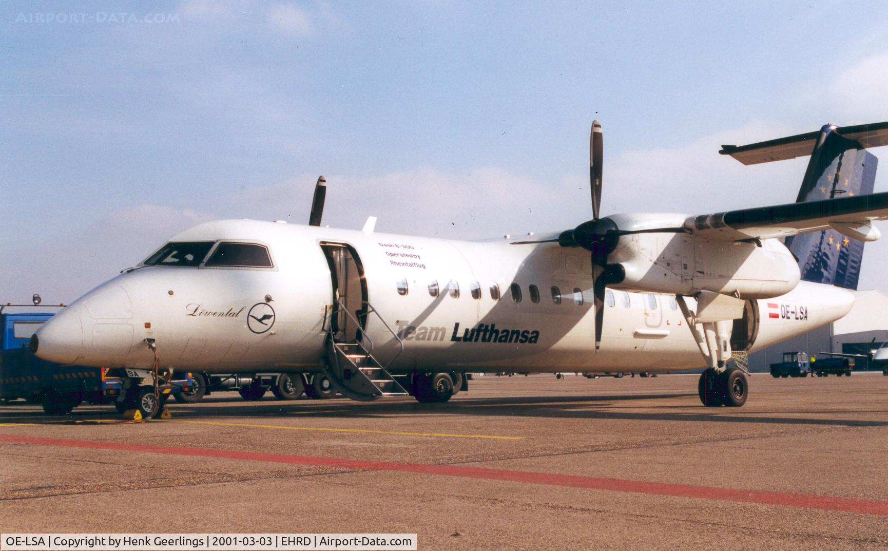 OE-LSA, 1997 De Havilland Canada DHC-8-314 Dash 8 C/N 487, Team Lufthansa - Rheintal flug
