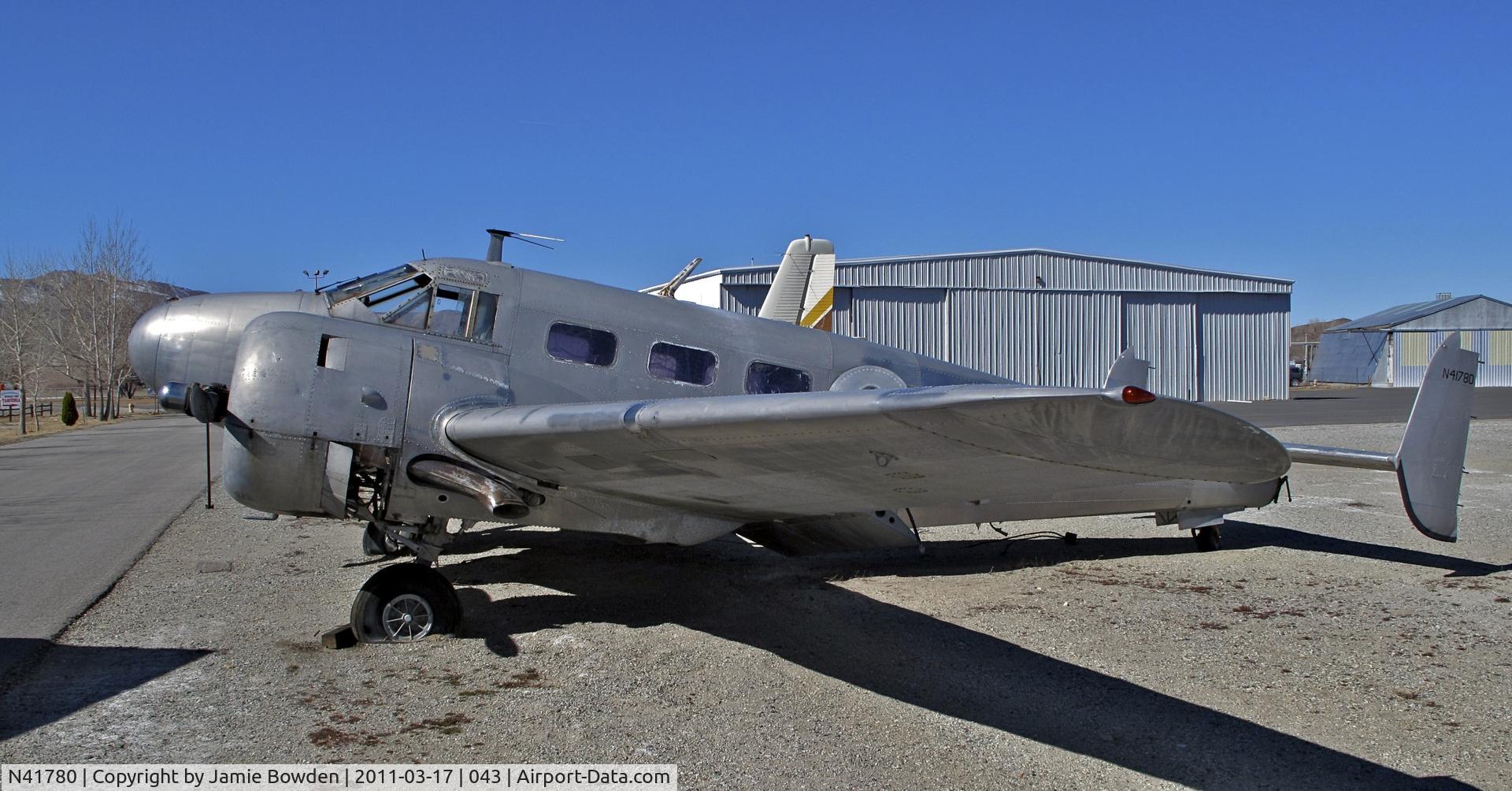 N41780, 1944 Beech UC-45J Expeditor C/N 51161, Located in car park next to Yerrington Airfield, NV.