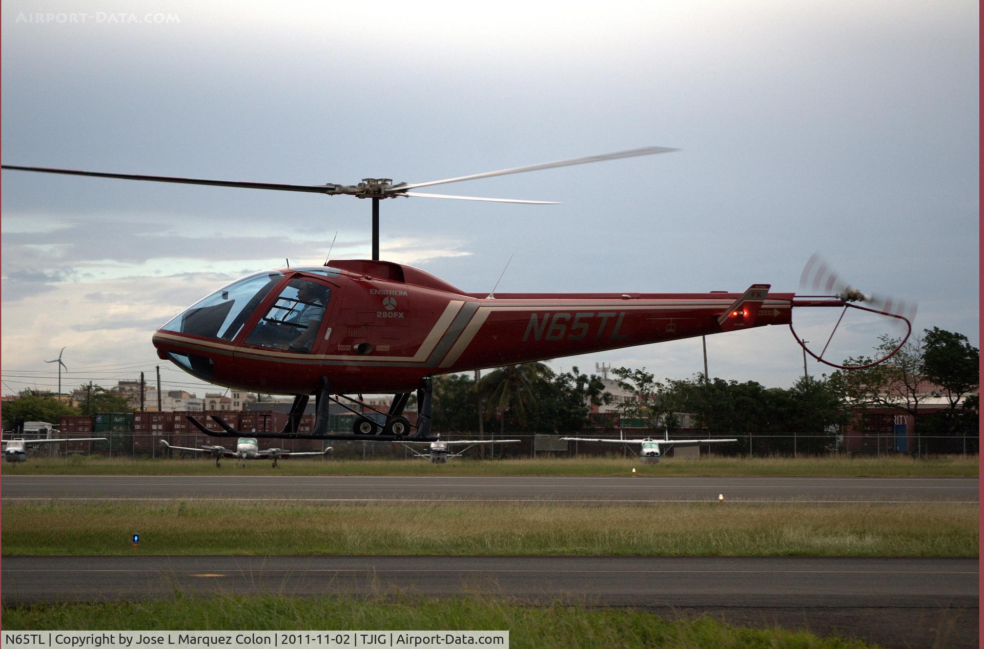 N65TL, 2005 Enstrom 280FX Shark C/N 2116, Taxi via bravo taxiway to Eco lift Ramp.