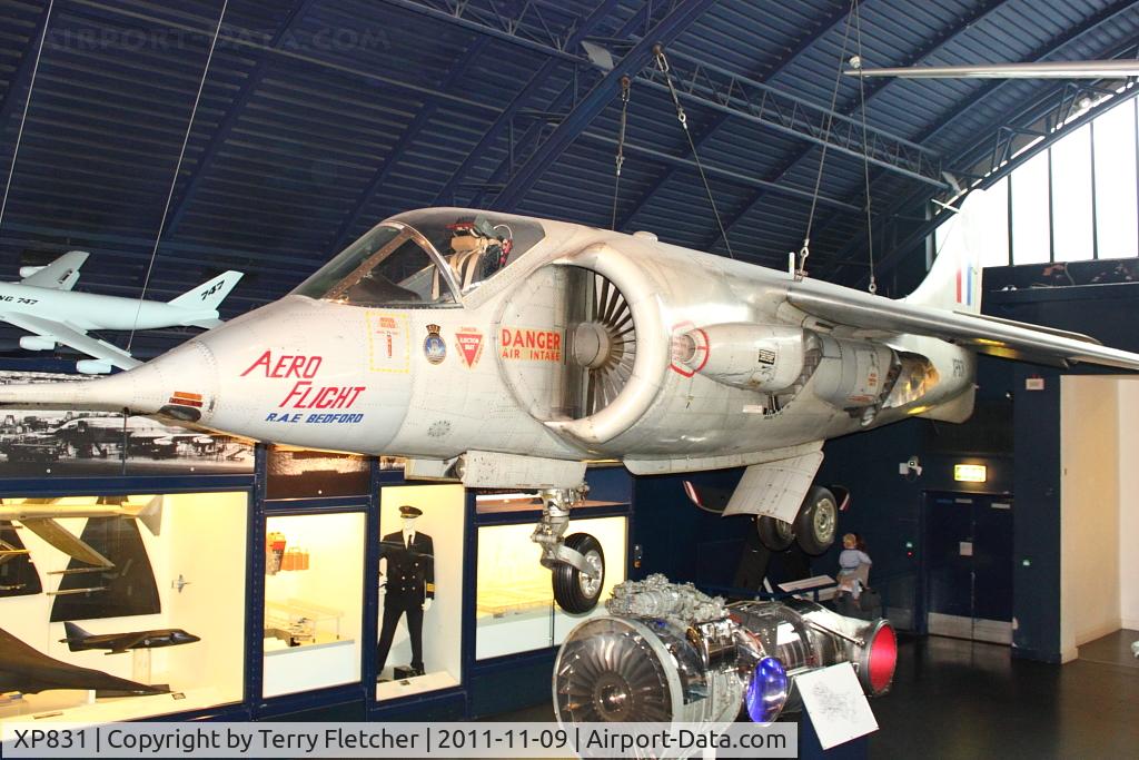 XP831, 1961 Hawker Siddeley P.1127 C/N P-01, Displayed at The Science Museum , Kensington , London