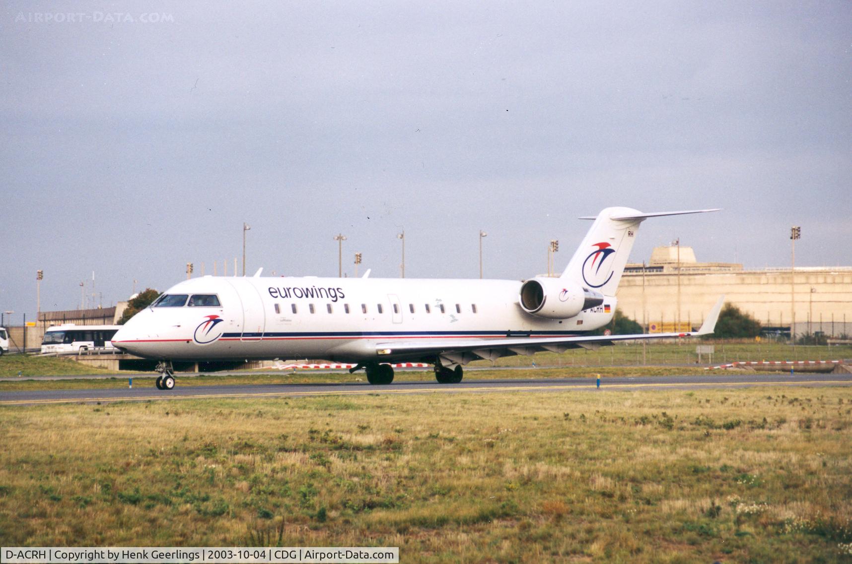 D-ACRH, 2002 Canadair CRJ-200LR (CL-600-2B19) C/N 7738, eurowings