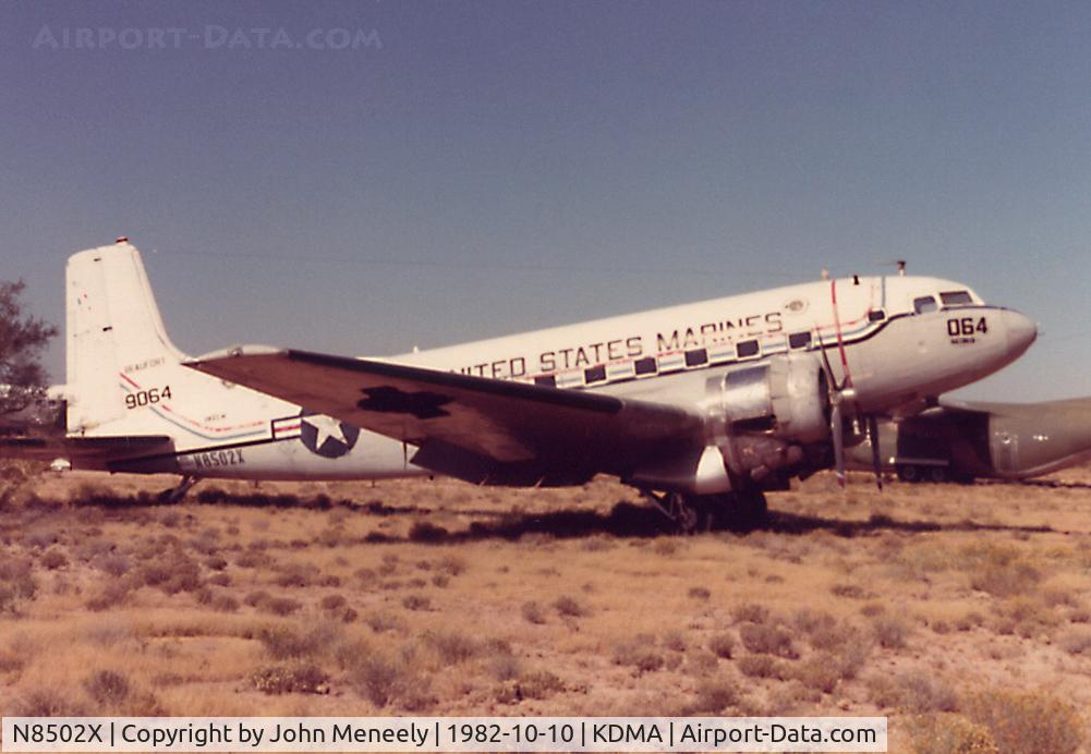 N8502X, Douglas Super R4D-8 C/N 9942, In one of the reclamation yards near Davis-Monthan AFB