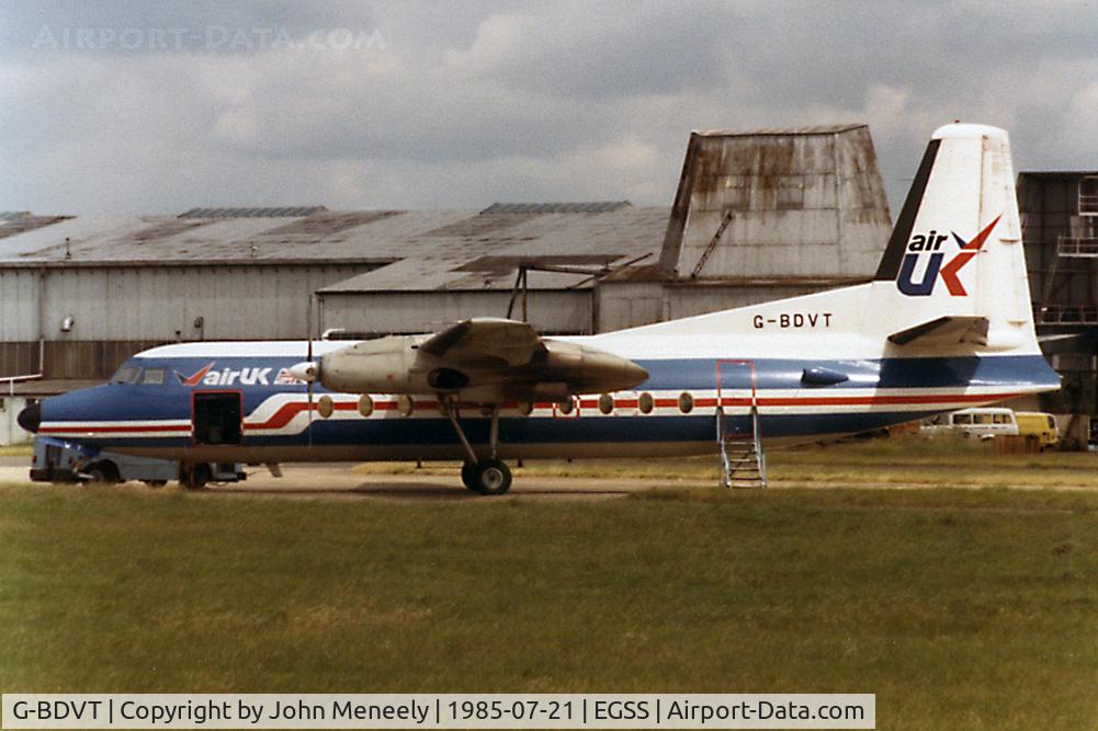 G-BDVT, 1963 Fokker F-27-200 Friendship C/N 10233, Air UK
