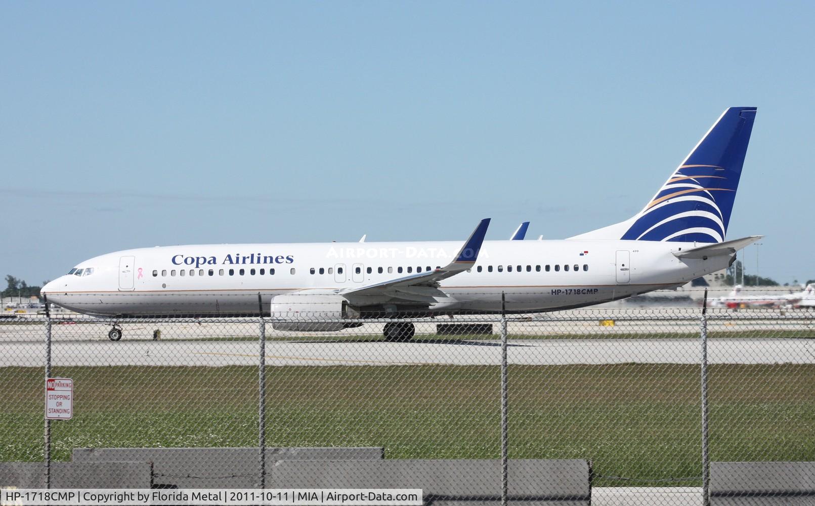 HP-1718CMP, 2011 Boeing 737-8V3 C/N 38139, First shot of this Copa 737