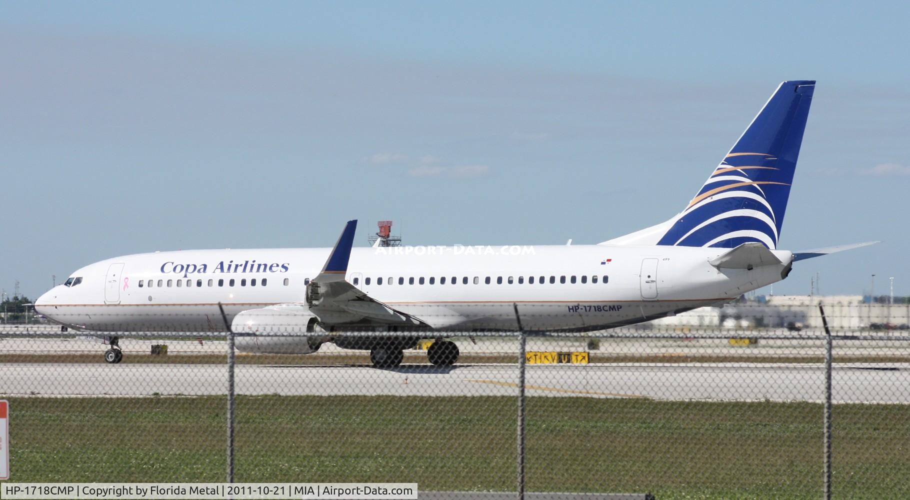 HP-1718CMP, 2011 Boeing 737-8V3 C/N 38139, Copa 737
