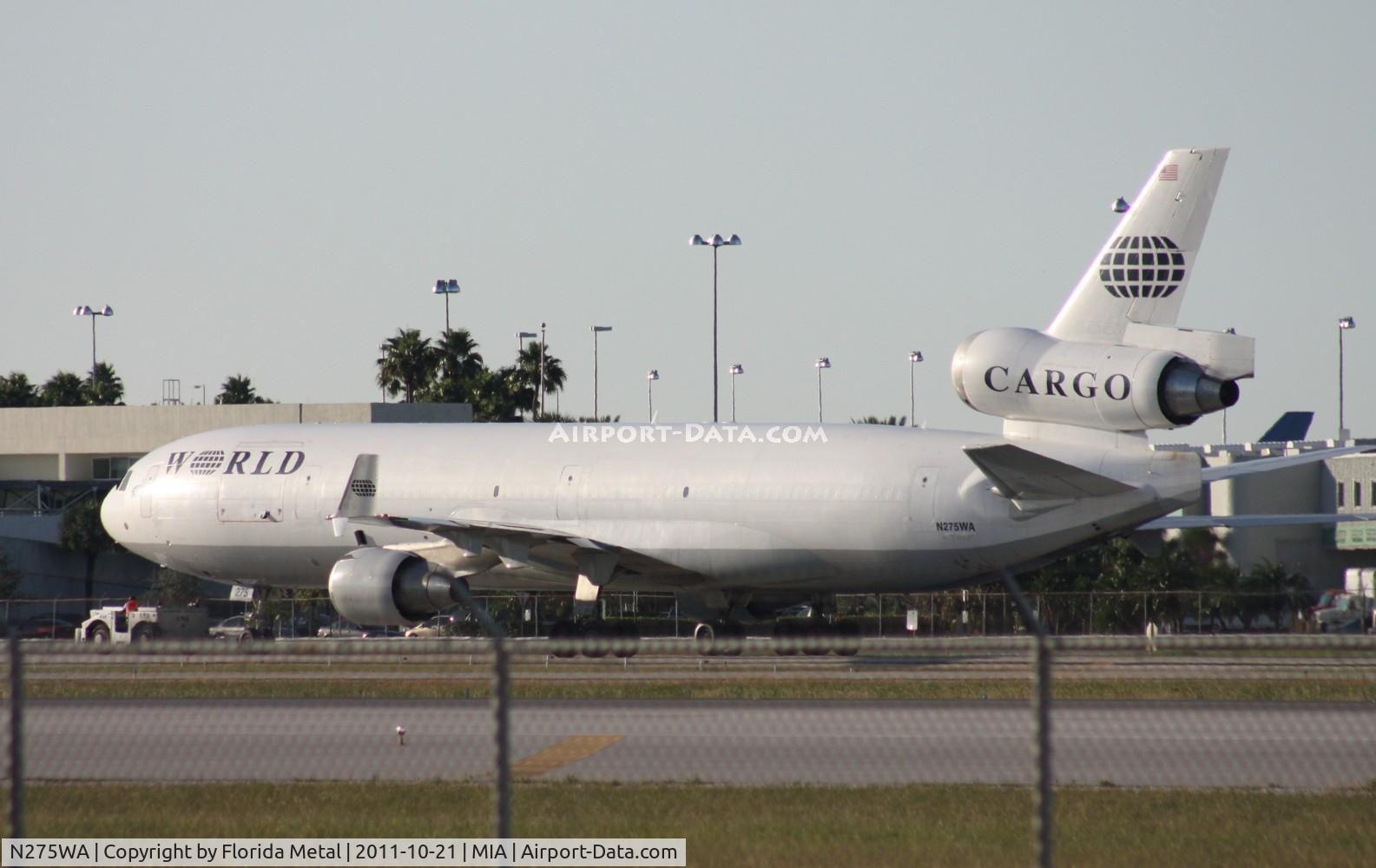 N275WA, 1995 McDonnell Douglas MD-11CF C/N 48631, World Cargo MD-11F