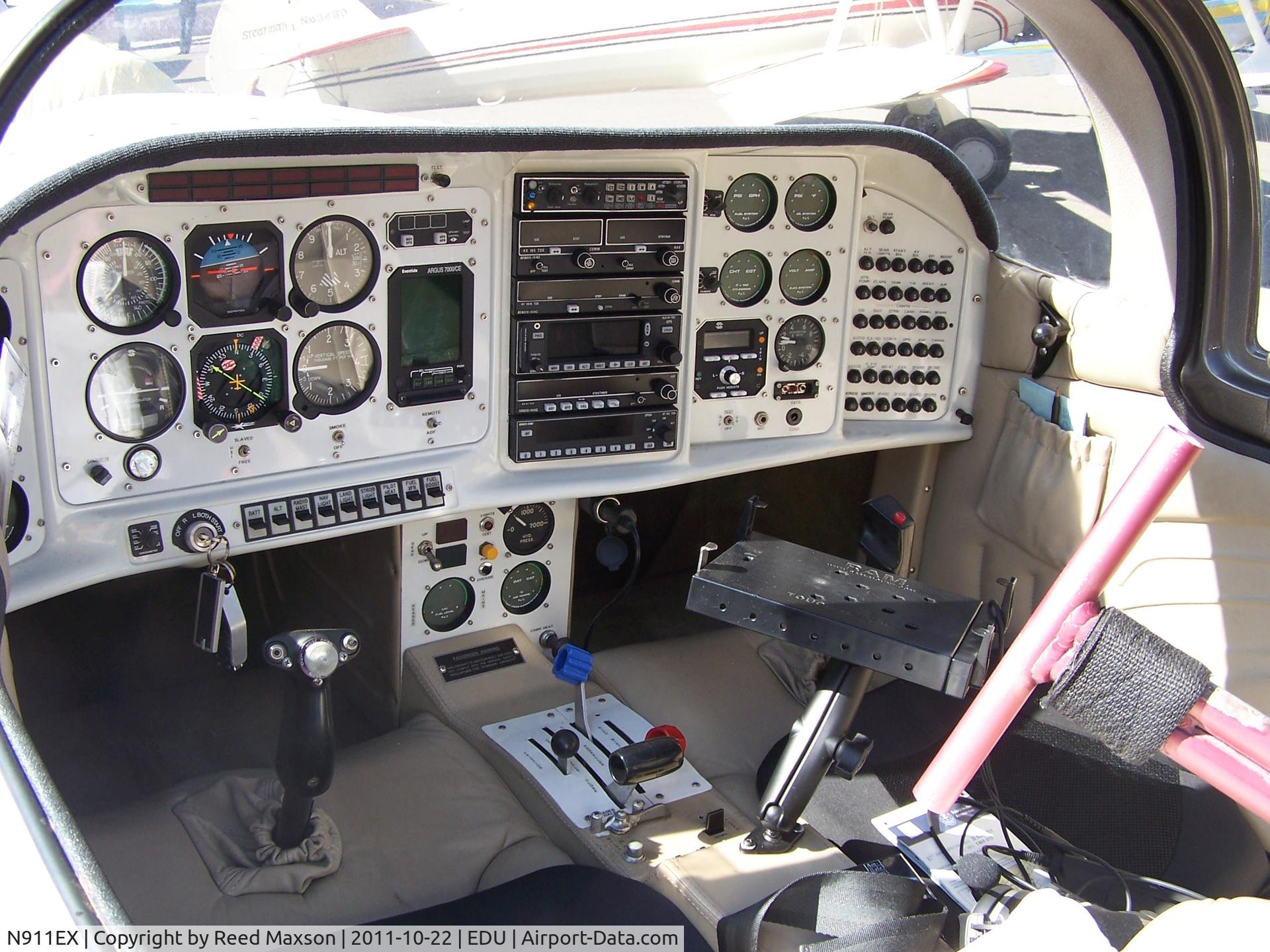 N911EX, 1999 Stoddard-Hamilton Glasiar III C/N 3313, Glasair III cockpit, University Airport, Davis, CA open house.