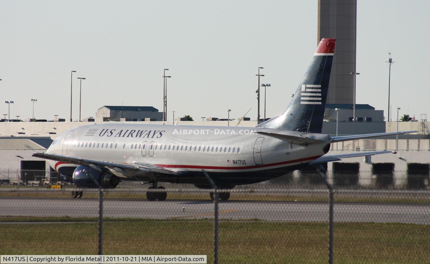 N417US, 1989 Boeing 737-401 C/N 23984, US Airways 737
